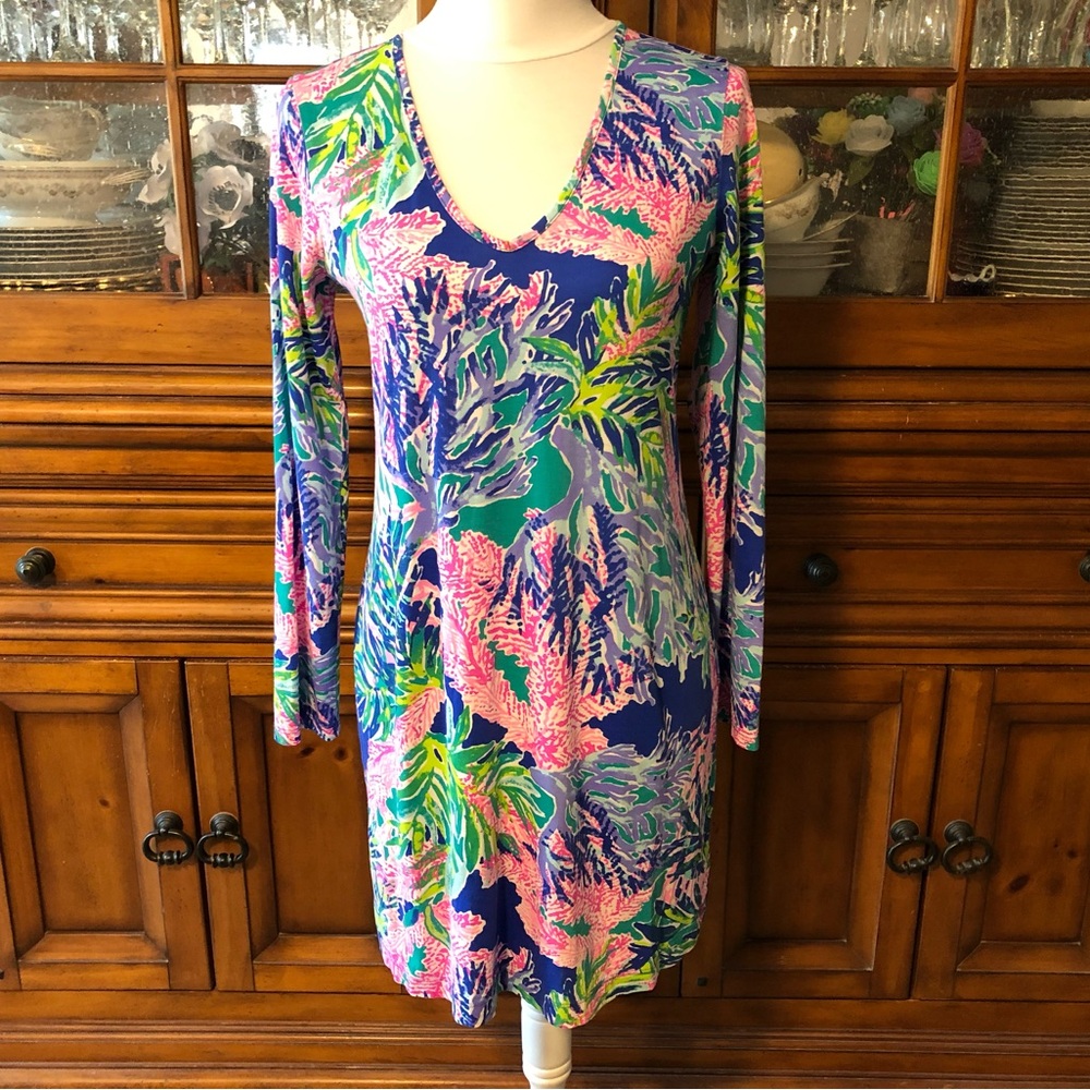 EUC Lilly Pulitzer Long Sleeved Tee dress - Picture 2 of 7